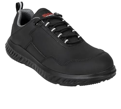 Slipbuster Safety Trainer - Black Matte Microfibre (Recycled) (Size 44)
