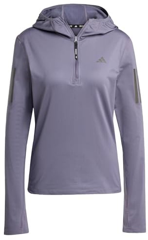 adidas Damen Own The Run Winterized Hooded Half-Zip, Preloved Violet, S