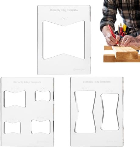 Holz -Inlay -Vorlagen, Router -Vorlage für Holzbearbeitung 3x Butterfly
