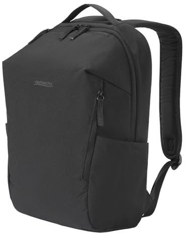 Deflecto 18L Laptop Backpack - Water-Resistant 15.6 Computer Bag for Commute, College & Travel - Padded Tech Sleeve, Hidden Anti-Theft Pocket & High Visibility Design - Durable Daypack