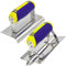 Concrete Groover and Curved Concrete Edger Set Stainless Steel Cement Tools with Handle Portable Replacement Tools for Finishing