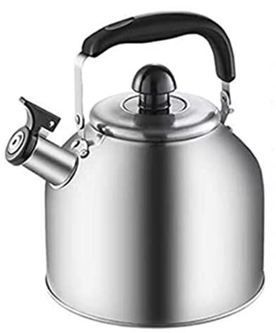 Wasserkocher for Herdplatten, Edelstahl 304, mit Pfeife und Griff, for Induktionsherde, Gasherde, for Aufbrühen von Tee(5L)