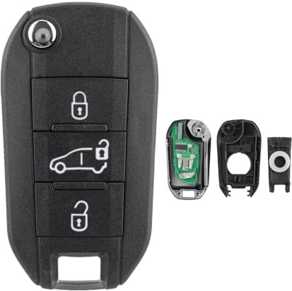 For Citroen Dispatch Peugeot 3008 2008 Citroen Berlingo Toyota Key Fob | 433MHZ 3 Buttons For Citroen Peugeot Remote Key Fob 4A/ID51Chip HU83 Blade Hitag AES