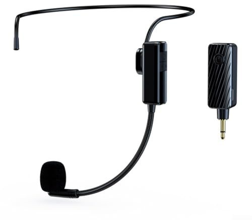 Kabelloses Mikrofon-Headset, Mini-Mikrofon zum Aufstecken, für Unterricht, Tourführung, Bühnenauftritt, Soundsystem-Mikrofon
