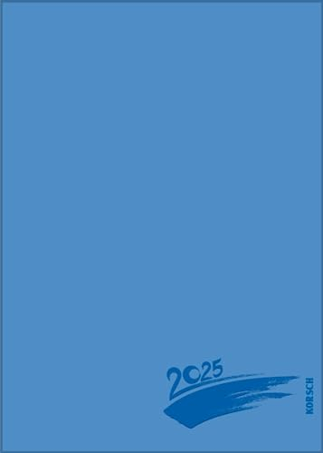 Foto-Malen-Basteln Bastelkalender A5 blau 2025: Fotokalender zum Selbstgestalten. Aufstellbarer do-it-yourself Kalender mit festem Fotokarton und edler Folienprägung