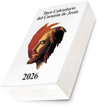 TACO SAGRADO CORAZÓN DE JESÚS 2026. CLÁSICO CON IMÁN (Taco Calendario del Corazón de Jesús)