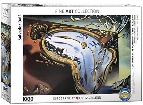 EuroGraphics 6000-0842 „Salvador Dali Soft Watch at Moment of First Explosion Melting Clock“ Puzzle, Motiv: Schmelzende Uhr von Dali (1.000 Teile, Mehrfarbig)