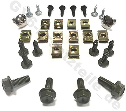 ROLLER VERKLEIDUNGS SCHRAUBEN & CLIPS BLECHMUTTERN SET * 32 TEILE z.B. REX JINAN QINGQI BENZHOU YIYING LONGJIA KYMCO MKS BAOTIAN PEUGEOT KREIDLER HYOSUNG ZNEN CHINA ROLLER