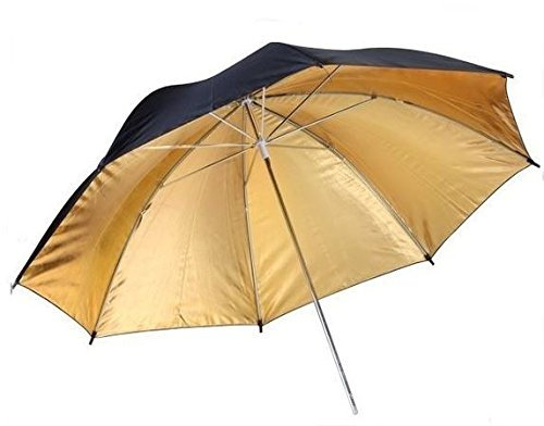BRESSER BR-BG83 Paraguas Reflector Negro/Dorado 83cm