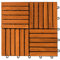 Casaria Baldosa de Madera de Acacia Quattro Mosaico 30x30cm 0,1m² Losa de Terraza Jardín Balcón Loseta