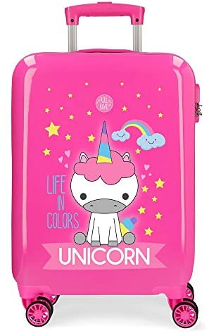 ROLL ROAD Little Me, Valigia Baita Rigida 55cm Unisex Child, Fucsia (Fuchsia), 38x55x20 cms