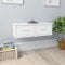 Lechnical Wall-mounted Floating Shelf Wall Storage Display Unit with 2 Drawers, Hallway Storage Shelf, Chipboard Bedside Table Laptop Desk Workstation, White, 60x26x18.5 cm