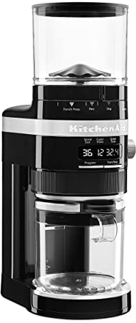 OUTAD KitchenAid KCG8433OB Burr Coffee Grinder, 10 oz, onice nero
