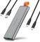 RSHTECH M.2 NVMe/SATA SSD Enclosure, Aluminum Portable USB 3.2 External M2 Caddy for 2230/2242/2260/2280 SSDs with M Key and B+M key, Support Tool-Free, UASP &Trim (RSH-328)