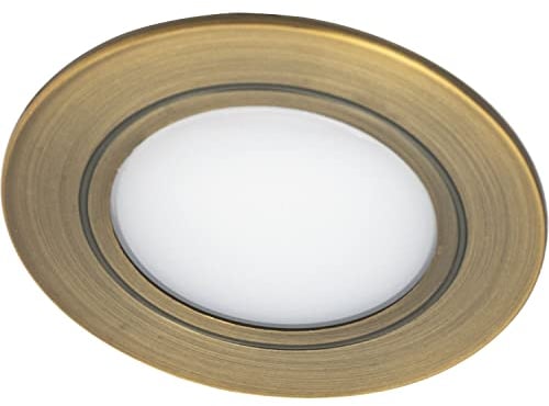 SIRO SL-Mono Einbau Led Spot ø 68mm dimmbar, flacher Led Spot in 3000K warmweiss, Einbau Deckenstrahler Led aus Aluminium messing schwarz gebürstet, 24V