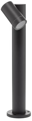 PRIOS Außenleuchte Tulimar (Modern) in Schwarz aus Aluminium (1 flammig, GU10) - Wegeleuchte Pollerleuchte Wegelampe Sockelleuchte