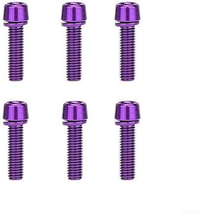 Bike Handlebar Stem Screw, 6pcs Stainless Steel Bike Handlebar Stem Bolts M5*18mm Bolts (D)