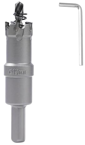 Sierra perforadora de metal duro, cortador de agujeros TCT, con broca de centrado, corona de perforación para acero inoxidable, hierro, aleación, placa de acero gruesa, aleación de aluminio, con llave