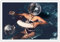 Dcvjiy Trendige Discokugel-Wandkunst-Poster, Retro, adrett, ästhetisch, Leinwand, Wandkunst, lustig, cool, Sommer, Pool-Party, Drucke, Gemälde, flippig, mädchenhaft, Cocktail, blau, Wanddekoration,