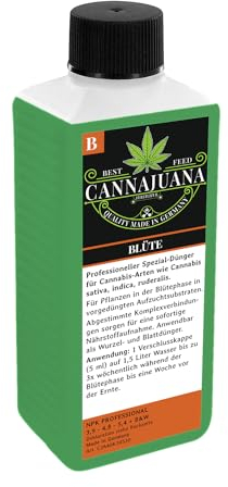 Cannabis Dünger Bloom Blüten Hanfdünger Pro NPK für üppige Blüten und Ertrag, schnell und einfach zur Ernte, Hanf Indoor & Outdoor anbauen (Bloom 250ml)