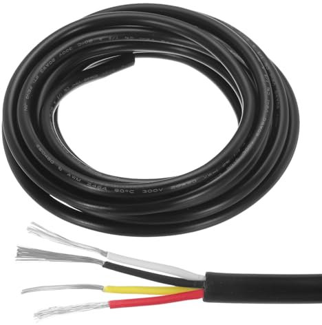 QUARKZMAN Cavo di Prolunga Rosso Nero Giallo Bianco a 4 Pin Cavo Elettrico Cavo Parallelo 20 AWG Rame Privo di Ossigeno Lunghezza 10 Piedi per Striscia Luminosa a Led