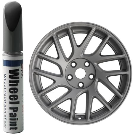 Treesiche Farbe Alufelge Ausbesserungslack für Tesla Model 3 Highland 19 Photon Felge Silber Alufelge,Ausbesserungslack Felgenkratzer Reparatur Felgenlack Randsteinfarbe Stift(Phantom Metallic)