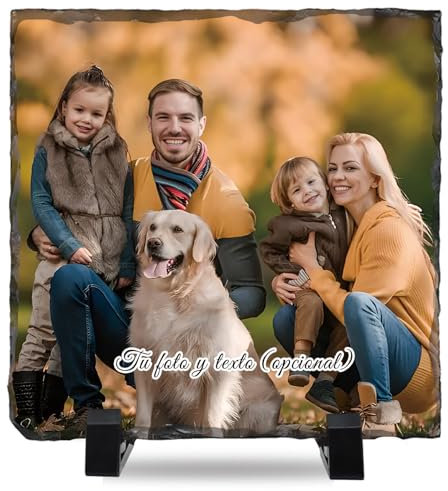 ALBK Portafotos de Piedra Personalizado - Regalos Personalizados, Cuadros Personalizados con Foto, Marco de Fotos Personalizado, Fotos Personalizadas Regalo, Regalo Día de la Madre/Día del Padre