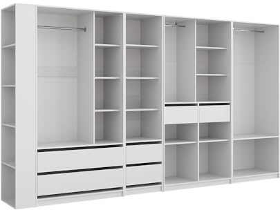 Vicco Kleiderschrank Elmo, Weiß, 50 x 200 cm