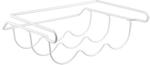STOBAZA Organizer in Ferro Bianco Leggero e Resistente per Frigorifero Portabottiglie da Frigo per Lattine e Bottiglie, per Cucina e Frigorifero