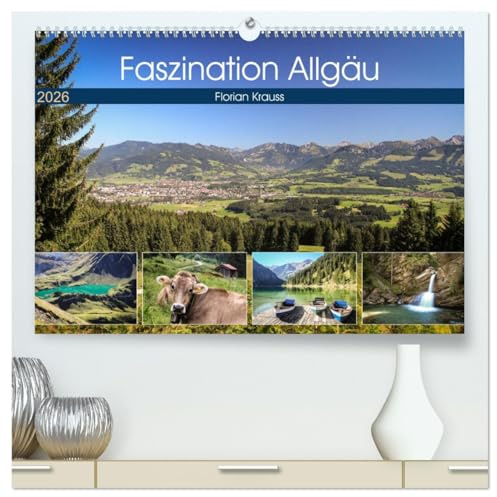 Faszination Allgäu (hochwertiger Premium Wandkalender 2026 DIN A2 quer), Kunstdruck in Hochglanz: Berge, Seen, unberührte Natur und jede Menge Kühe das Allgäu. Perle im Süden. (CALVENDO Natur)