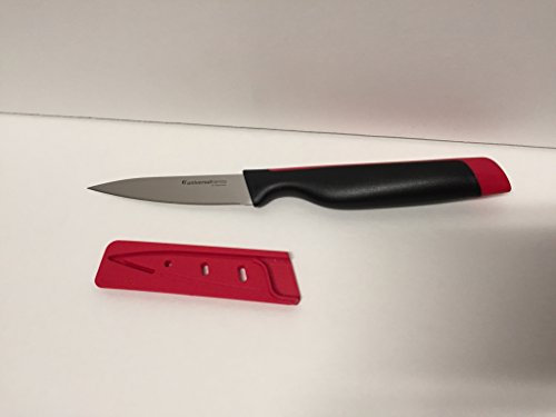 Tupperware Paring Knife with Sheath Red