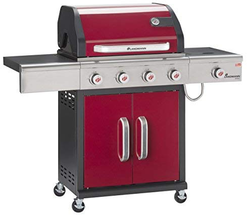 LANDMANN Triton 4.1 Parrilla Carro Gas Negro, Burdeos - Barbacoa (Parrilla, Gas, 14 Personas(s), Carro, Parrilla, Negro, Burdeos)