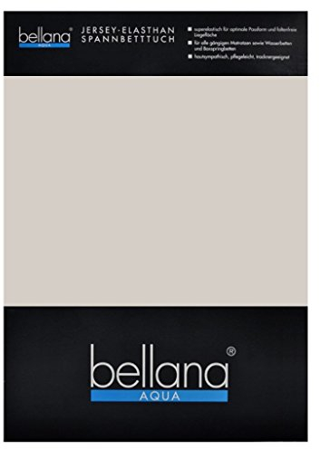 bellana® Aqua Jersey Multifunktions-Spannbettlaken für Wasserbetten in Normal- und Übergrößen, 140-160x200-220 cm in Taupe