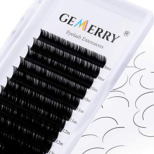 8-14mm Mix Ciglia One to One Extension Ciglia Seta 0.07 curvatura C Ciglia Finte Lash Extensions di GEMERRY (0.07-c curl-mix 8-14)