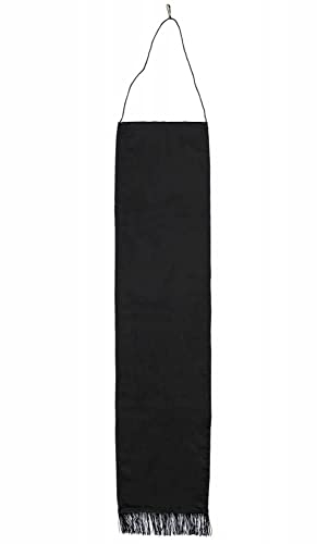 Deitert Trauerflor aus Baumwolltuch mit schwarzen Fransen | Länge: 60 cm, 70 cm, 80 cm oder 100 cm | Fahnenband für Fahnen und Standarten | 60 cm