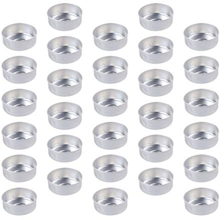 Healifty Lot de 200 bougeoirs en aluminium pour bougie chauffe-plat - Pour fabrication de bougies - Argenté