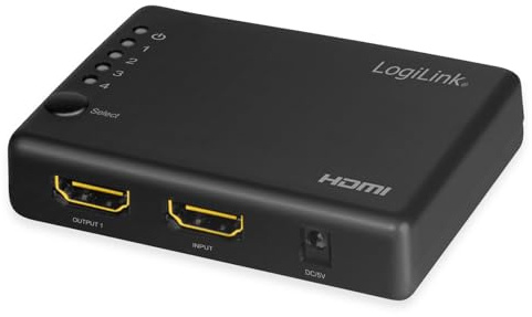 LogiLink HDMI-Splitter, 1x4-Port, 4K/30 Hz, schlank