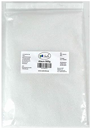 Sala Alaun Kalialaun Kaliumaluminiumsulfat Ph. Eur. 500 g Beutel