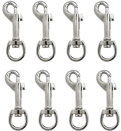 Sctmda Karabinerhaken mit Drehgelenk 8 Stück Karabiner Drehgelenk Karabinerhaken Hundeleine Haken mit Drehgelenk für Hundehalsband Karabiner mit Drehkopf Karabiner Hundeleine