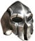 Kaytong Creative Brave Heart Spartan Warrior Mask Ring Men's Domineering Punk Hip Hop Retro Ring Opening Adjustable Size, Al3825-silver