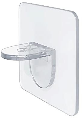 8 pezzi di supporto adesivo per mensola, autoadesivo a forma di L, supporto gratuito per mobili, armadio, staffa per mensola, senza bisogno di forare i ganci da parete