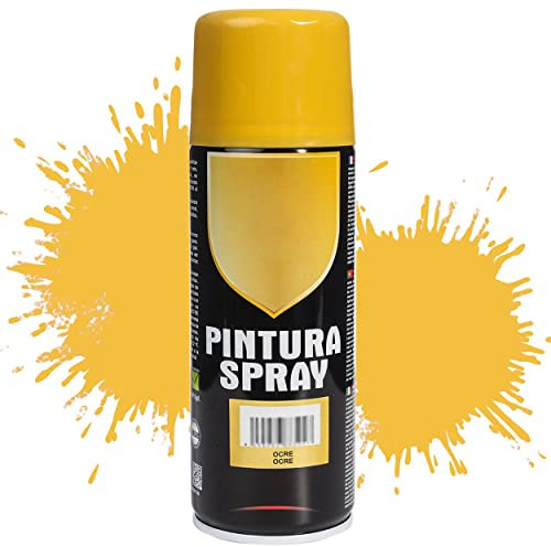 Etrexonline Pintura Spray Multicolor Profesional 400ml Adecuado Metal Madera y Plástico - Color Ocre (Paquete de 1)