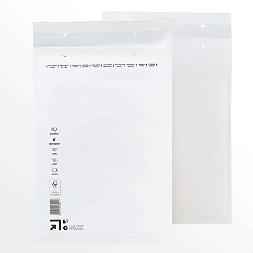 100 x Luftpolster Versandtaschen F/6 (235 x 350 mm) DIN A4+ - Weiss selbstklebend weiß Luftpolsterversandtaschen Luftpolstertaschen Umschläge Polsterumschlag Taschen Luftpolsterumschläge