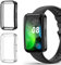 SeNool Funda Protectora para Huawei Band 10 / Band 9 / Band 8, Cobertura Total TPU Flexible Antirrayas Funda Protectora Suave para Huawei Band 10 / Band 9 / Band 8 (Negro + Claro)