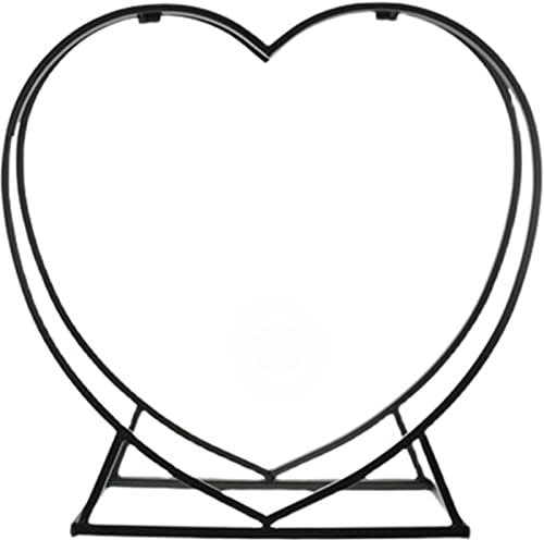 NOWLIN Scaffale per legna da ardere a forma di cuore, pavimento in metallo Scaffale per legna da ardere decorativo per legna da ardere nero, per garage, capannone, patio e portico