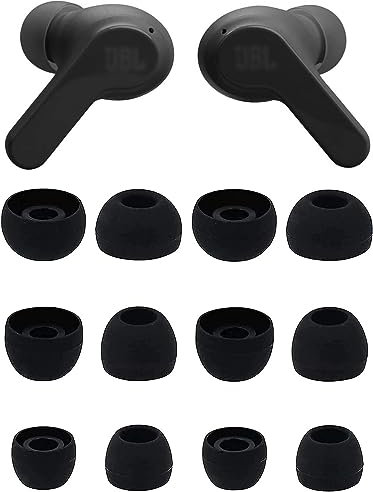 ALXCD Ohrstöpsel kompatibel mit JBL Vibe Beam, 6 Paar S/M/L, Schwarz