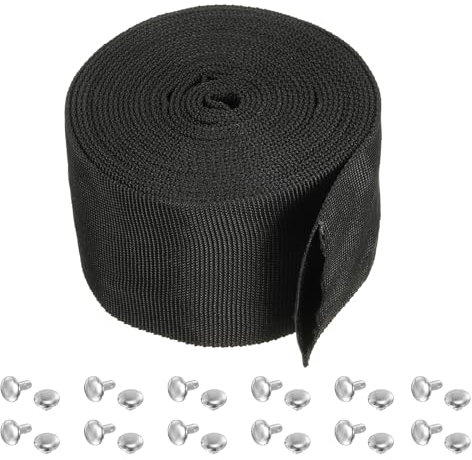 PATIKIL 2,8 20Ft Protettivo Tubo Manicotto con Chiusura Scatto Chiusura, Poliestere fibre Cavo Copertura Guaina Protezione per Saldatura Tig Torcia Idraulica Tubo, Nero