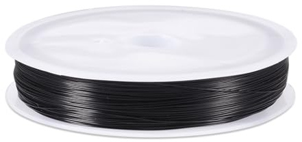 Spritewelry 0,3 mm svart smycketråd för smyckestillverkning, fläckbeständig, koppar, hantverk, smycken, omslagstråd, metall, hantverk, tråd, ädelsten, metallwrap 72 m/rulle