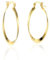 Ohrringe Gold Creolen für Damen, 14 Karat vergoldet Oval Creolen Kleine Hypoallergen Ohrringe für Frauen Geschenk