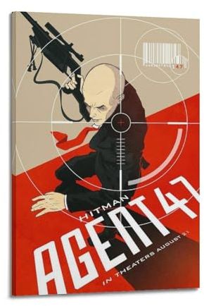 KSOXDAITIP Filmposter Hitman 47, dekoratives Gemälde, Leinwand, Wandposter und Kunstdruck, moderne Familienschlafzimmer-Dekoration, Poster, 30 x 45 cm